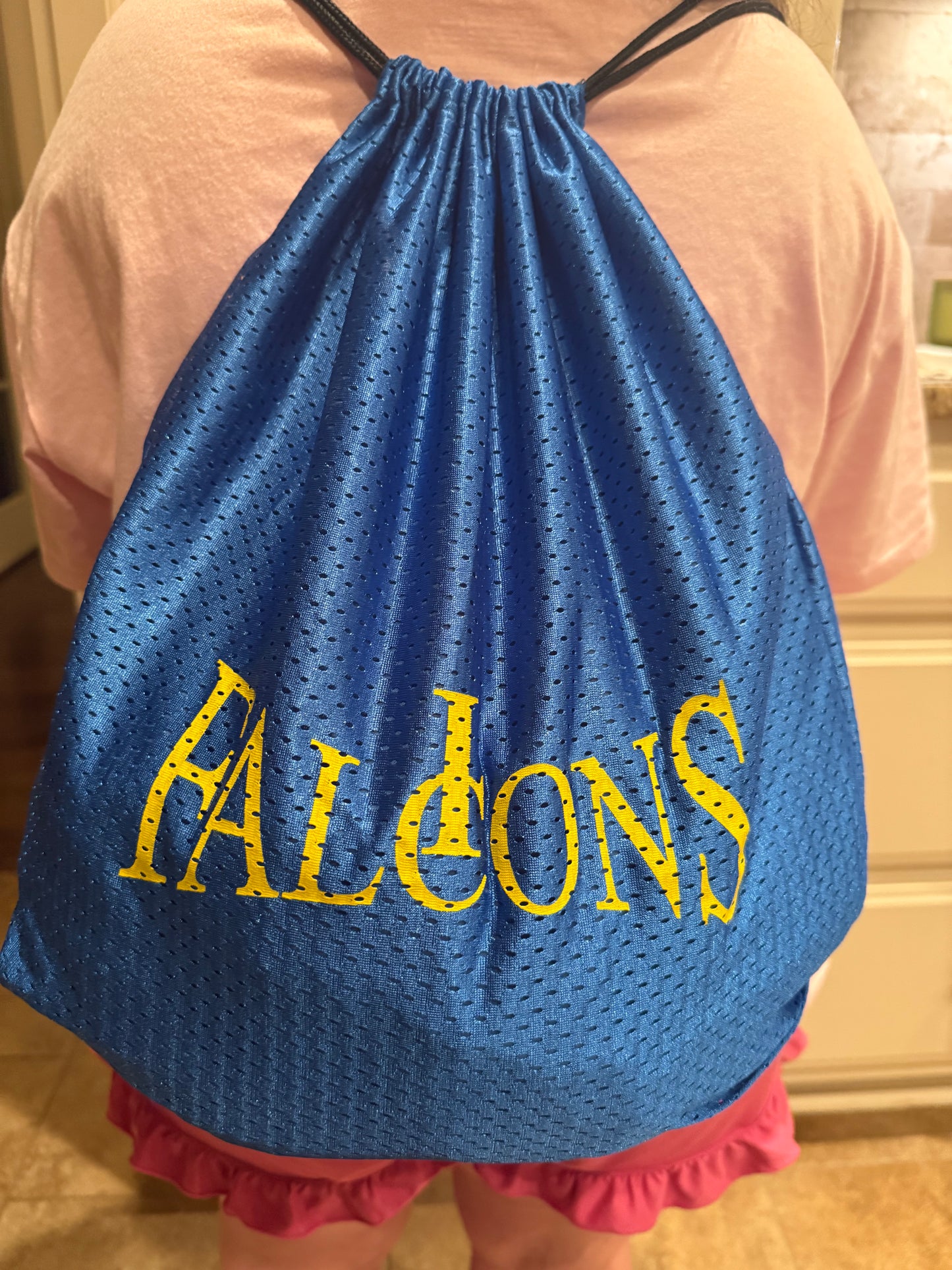 Drawstring Jersey Mesh Backpack